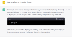 5th Input Query: How to navigate to the project directory